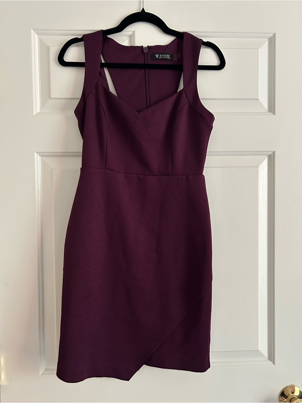 GUESS Sleeveless Deep Plum Mini Dress